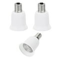 thumbnail image 1 of Adaptador de socket de luz Uxcell E17 a E26/E27, 3 piezas, soporte de lámpara convierte la base de tornillo para bombilla halógena CFL, blanco, 1 of 5