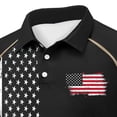 thumbnail image 3 of Fnnxeal Mens Polo Shirts Casual Short Sleeve Summer Graphic Fourth of July Collared Polo Black Shirts for Men Size S, 3 of 4