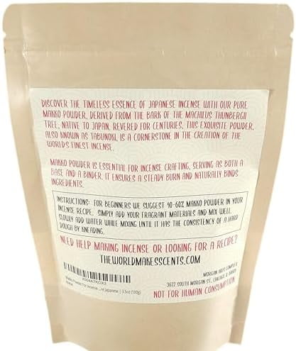 Makko Powder for Incense Making | Premium Japanese Tabunoki | 3.5oz (100g)