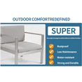 thumbnail image 6 of PORKISS Outdoor Patio Furniture Set, Modern 4 Piece Conversation Set with Table and Seats, Aluminum Sectional Sofa Sate Group for Garden, Gray/Silver, 6 of 12