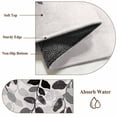 thumbnail image 6 of Grey Ombre Botanical Area Rug 5x7 FT, Non Slip Bedroom Throw Carpet, Watercolor Gray Pastoral Leaf Rustic Washable Soft Floor Carpet Non-Shedding Rug for Dining Room Bedside Classroom Desk, 6 of 9