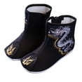 thumbnail image 3 of GEZHEN Toddler Rain Boots Chinese Dragon Boots Boys Autumn and Winter Ethnic Style Short Embroidered Shoes Year'S Eve Clothing Canvas Cotton For Cloth Children'S Boots Kids Boots, 3 of 9