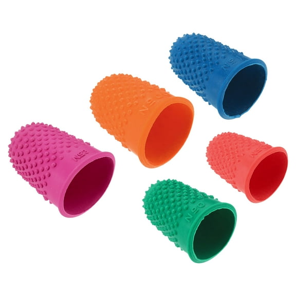 Uxcell Rubber Finger Tips Silicone Thumb Fingertip Protector Covers Guard Pads Thimble Multi Color Size Assorted 20 Pack