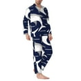 thumbnail image 2 of Uemuo Angry Shark Pattern 2-Piece Loungewear Set - Men’s Soft Sleepwear, Cozy Winter PJs, Comfy Sleep Set-X-Large, 2 of 7