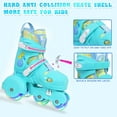 thumbnail image 7 of SubSun Roller Skates for Toddler Girls Boys 3-Point Balance with Light Up Wheels Turquoise Blue X-Small(8C-11C), 7 of 7
