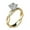 Golden, variant on Women Engagement Ring Women Cubic Zirconia Inlaid Twist Ring for Wedding Engagement
