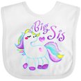 thumbnail image 3 of Inktastic Big Sis unicorn Girls Baby Bib, 3 of 4