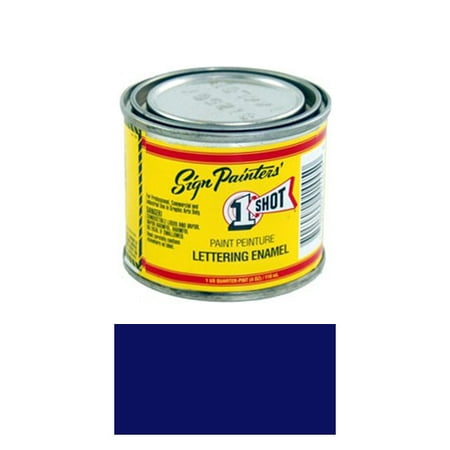 1/4 Pint 1 Shot BRILLIANT BLUE Paint Lettering Enamel Pinstriping & Graphic (Best Paint For Pinstriping)