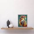 thumbnail image 2 of Hippie Horse with Multicoloured Hat and Bridles Artwork Framed Wall Art Print A4, 2 of 4