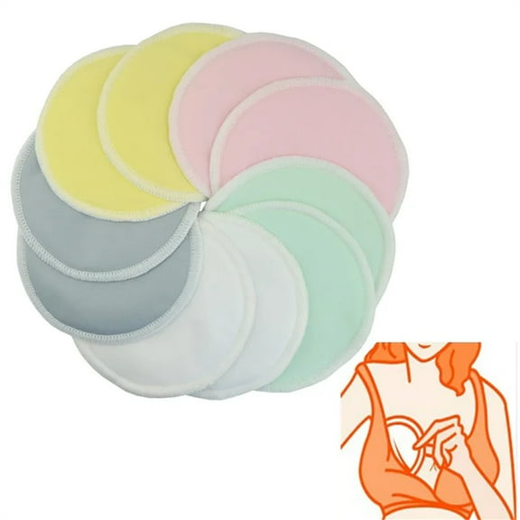 Reusable Breast Pads Nursing, Breastfeeding Pads, Nursing Pads for Leaking, Nipple Pads for Breastfeeding ,Absorbent and Breathable Nursing Pads for Breastfeeding Mothers, 14Pack,4.7''