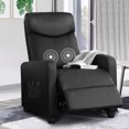 thumbnail image 2 of Comhoma Push Back Massage Recliner with Footrest, Black, 2 of 11
