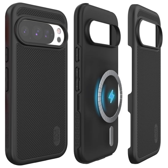 TUDIA MergeGrip Google Pixel 10 / 10 Pro Case (2025), MagSafe & Pixelsnap Compatible Shockproof Dual Layer Cover, Black