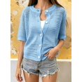 thumbnail image 6 of Women's Hollow Out Short Sleeve Knit Cardigan L, 6 of 7