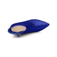 thumbnail image 4 of BLISSFUL STEP Women's Clear Block Heel Ankle Booties Pointed Toe Party Shoes Blue 5.5, 4 of 7