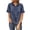 Blue1, variant on Womens Shirts Denim Button Down Shirt Short Sleeve Loose Fit Tops Cotton Denim Tops With Chest Pockets Workout Tops