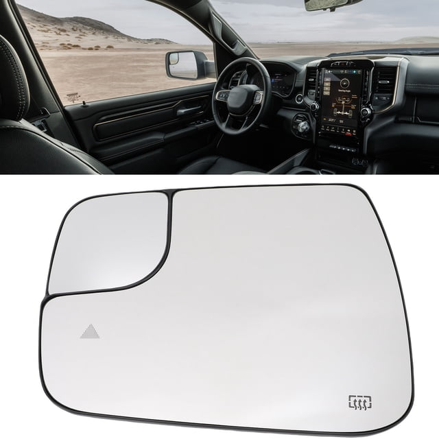 Heated Mirror Glass, Blind Spot Antifogging Defrosting Improve Driving Safety Left Right Side Mirror with Rear