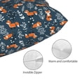 thumbnail image 3 of Fuzoiu Playful Foxes Forest Blues Print Pillow Case with Hidden Zipper,Pillow Covers,Soft and Comfortable Pillowcase-16"x24", 3 of 6