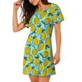 thumbnail image 2 of Easygdp Lemon1 Camisón de manga corta para mujer, informal, estampado, 2 of 6