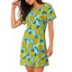 thumbnail image 2 of Fotbe Lemon1 Bata de Dormir para Mujer con Estampado, Camisón de Algodón de Manga Corta, Ropa de Dormir Casual, 2 of 6