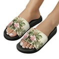 thumbnail image 5 of GZHJMY Stylish Slides for Women Men, Vintage Pink Roses Soft Flexible Slip-on Sandals Slippers, 5 of 7