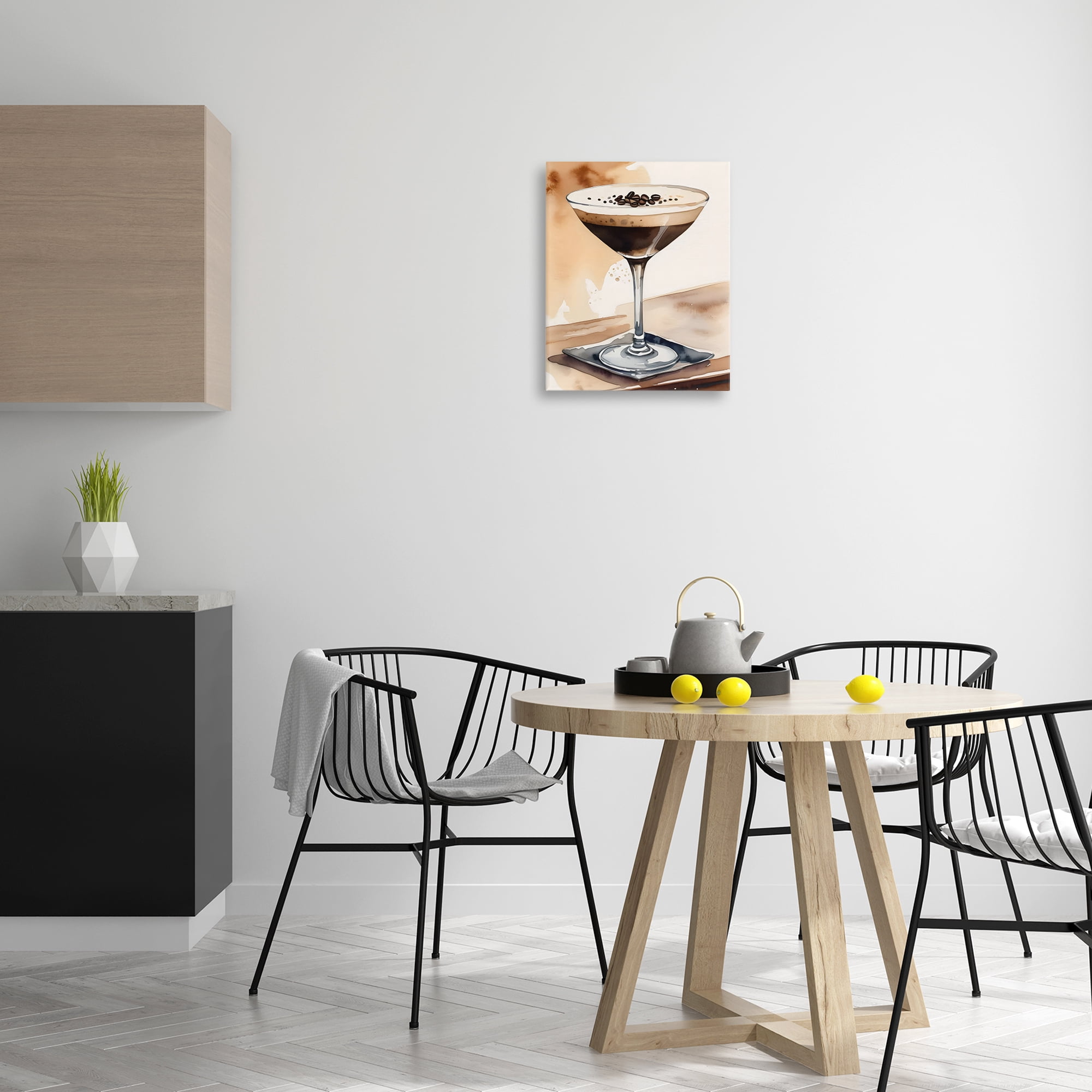 Stupell Industries Espresso Martini Watercolor Food & Beverage Painting Wrapped Canvas Art Print Wall Art, 16 x 20