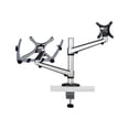 thumbnail image 4 of Tripp Lite Dual Display Laptop Mount Monitor Stand Swivel Tilt Clamp 13" to 27" EA and Laptops up to 15" - Mounting kit (holder, collars, 2 interface brackets, knob, sleeve, 2 dual articulating arm, desk clamp pole) - full-motion - for LCD display / notebook - steel - black - screen size: 13"-27" - desktop, 4 of 6