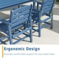 thumbnail image 6 of FOOWIN HDPE Outdoor Patio Dining Chair Set of 2, Outdoor Dining Chairs, Blue, 6 of 6