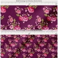 thumbnail image 2 of Soimoi Cotton Cambric Fabric Leaves,Rose & Peony Floral Print Fabric by Yard 56 Inch Wide, 2 of 7