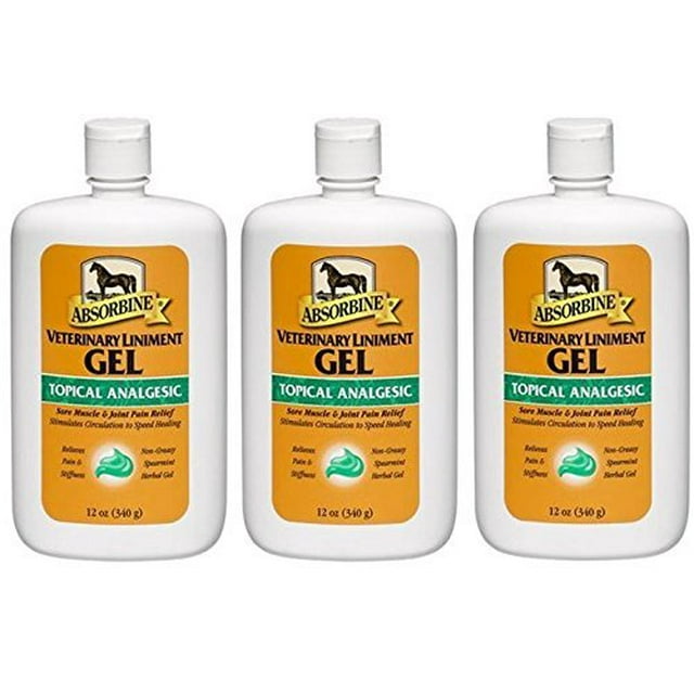 Absorbine Veterinary Liniment Gel, 12Ounce (3Pack)