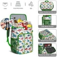 thumbnail image 5 of Travel Cooler Bag - White Cartoon Dinosaurs Flowers Pattern Camping Beer Cooler Backpack with Bottle Opener- Waterproof Insulated Picnic Backpacks - Cooler Bag for Beach, 5 of 6