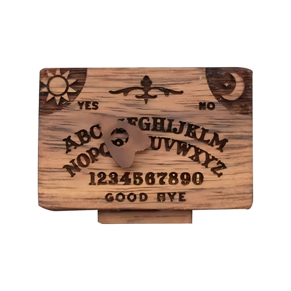 BESTSKY 2PCS Miniature Ouija Board With A Secret Planchette Drawer Wooden Ouija Board Miniatures With Planchettes