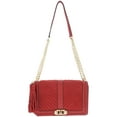 thumbnail image 2 of Rebecca Minkoff Womens Love Leather Suede Crossbody Handbag Red Medium, 2 of 4