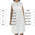 thumbnail image 3 of ITSAME Women's Mini Dress, Lace Hollow Up Cotton Linen Sleeveless Summer Casual Beach Flare Dresses White L, 3 of 7