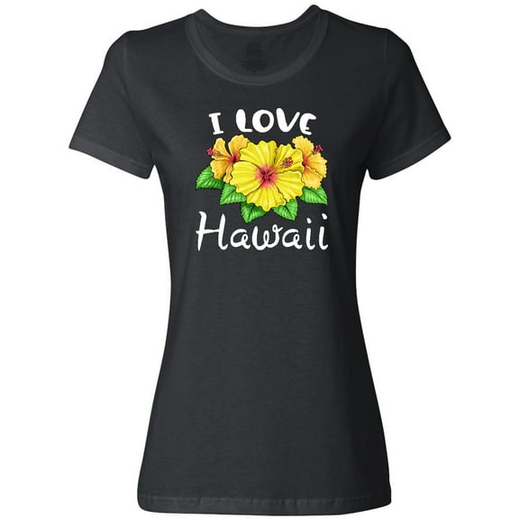 Inktastic I Love Hawaii Hibiscus Flowers Women's T-Shirt