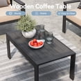 thumbnail image 2 of Aoxun 4 Stainless Aluminum Modern Outdoor Conversation Sets with Sofa and Table, Black/Beige, 2 of 3