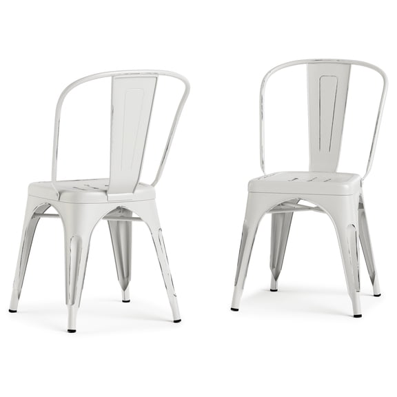 Simpli Home Fletcher Metal Dining Side Chair (Set of 2)