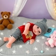 thumbnail image 4 of Poupée Reborn Poupée en Vinyle Compagnon pour Enfants Poupée de Simulation Poupée de Pyjama Poupée Apaisante Apportant le Bonheur aux Enfants, 4 of 6