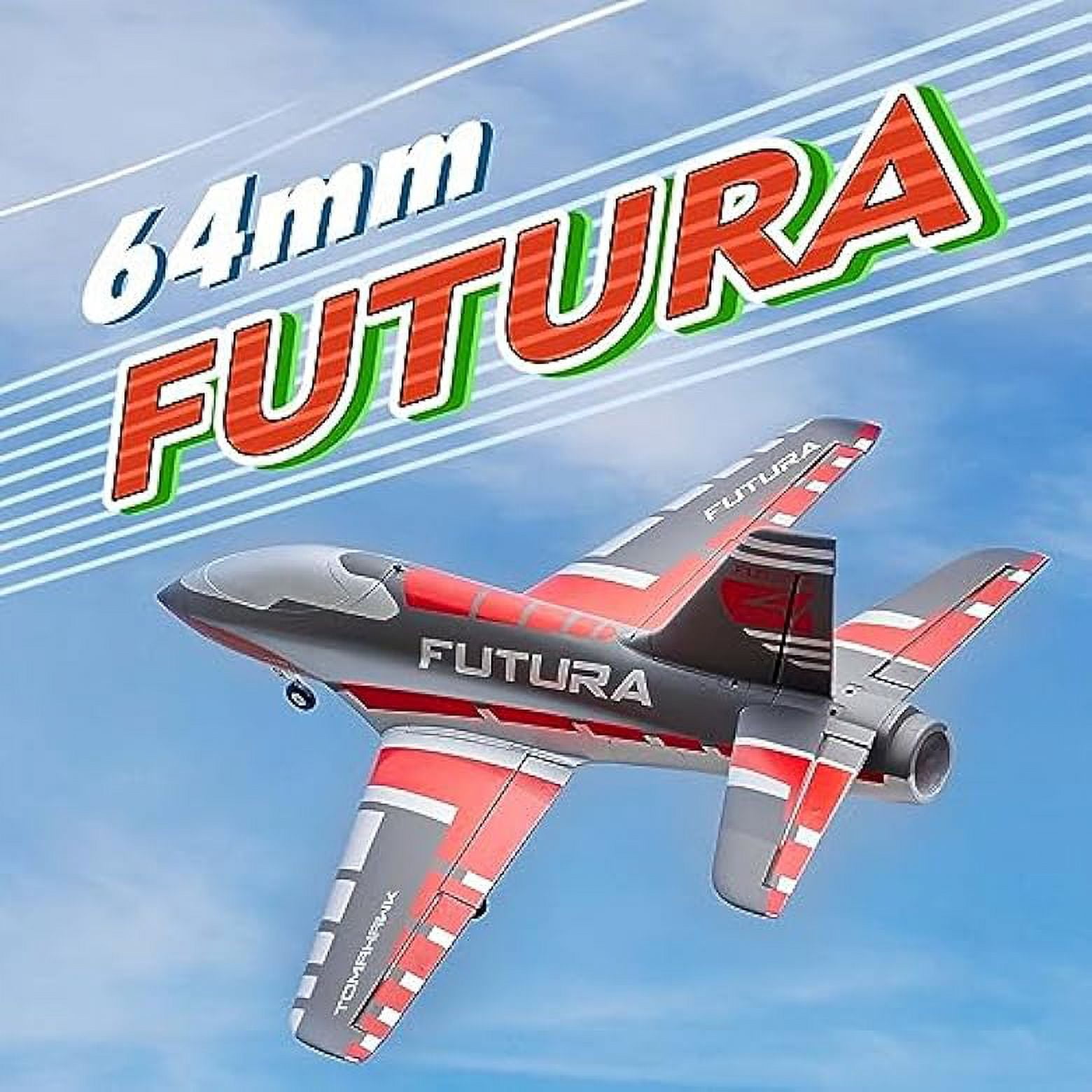 FMS Rc Jets Futura 64MM EDF Sport Jet Red PNP(NO Transmitter Batteries and Charger)
