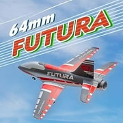 FMS Rc Jets Futura 64MM EDF Sport Jet Red PNP(NO Transmitter Batteries and Charger)