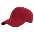 thumbnail image 1 of Gorra de béisbol unisex de pana - Gorro térmico ajustable para invierno - Forro polar suave y mullido para hombre/mujer, 1 of 5