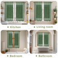 thumbnail image 6 of Green Retro Greek Key Kitchen Curtains, Geometric Greece Ancient Rustic Light Filtering Window Curtain Panels, 2Pcs Rod Pocket Window Treatments Set for Living Room Bathroom Bedroom 42x63 Inches, 6 of 9