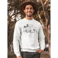 thumbnail image 2 of Sea And Sun Circular Sketch Sweatshirt Men -Image by Shutterstock, Male x-Large, 2 of 4