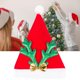 thumbnail image 5 of Sombrero de Papá Noel de dibujos animados, accesorios cómodos, tocado con lazo, decoración, sombrero de asta para Verde, 5 of 6