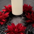 thumbnail image 7 of SLYNSHome Red Rose Berry Mini Candle Ring Wreath, Artificial Black Leaf Small Garland For Candle Table Mantel Indoor Fall Halloween Thanksgiving Farmhouse Tabletop Decor, 7 of 7