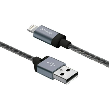 Verbatim, VER99211, Sync/Charge Lightning Data Transfer Cable, 1 Each, Black