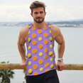 thumbnail image 4 of Wukai Yellow Lemon And Orange Print Men’s Workout Tank Top Sleeveless Muscle T shirt Gym Running Fitness Tank Top-Medium, 4 of 7