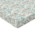 thumbnail image 2 of Ambesonne Floral Fitted Sheet, Spring Blossoms Soft Tones, Queen Size, Turquoise Grey Yellow, 2 of 3