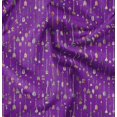thumbnail image 1 of Soimoi Purple polyester Crepe Fabric Arrow Tribal Decor Fabric Printed Yard 52 Inch Wide, 1 of 6