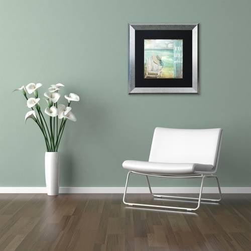 Trademark Fine Art "By the Sea I" Canvas Art by Color Bakery Black Matte, Silver Frame