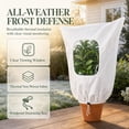 thumbnail image 4 of Winter Plants Cover with Clear Window Drawstring Non Woven Blanket Jacket Frost Protection for Outdoor Fruit Trees Potted Plants Shrubs Garden Cold Wind Antifreeze Tree, White a, 23.6 X 31.5 In, 4 of 7